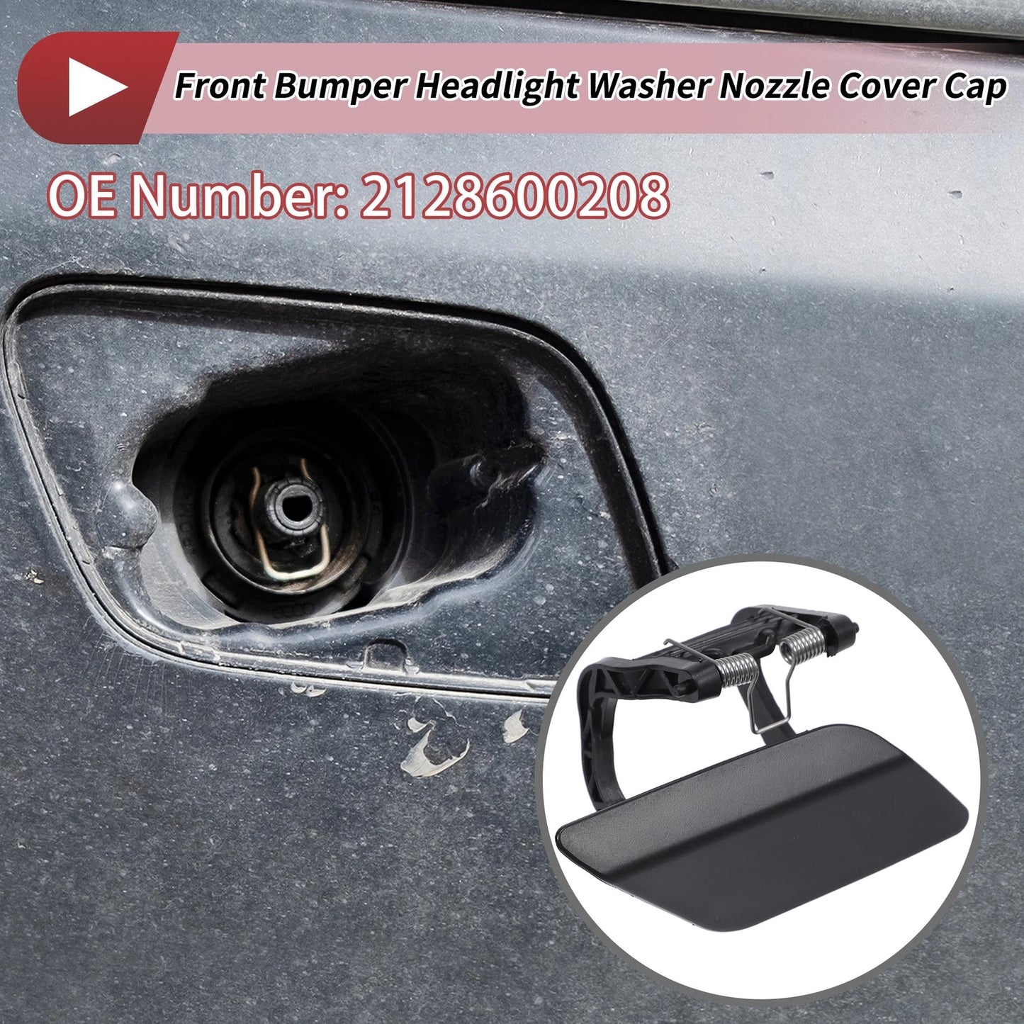 Bumper Headlight Washer Nozzle Cover for Mercedes Benz