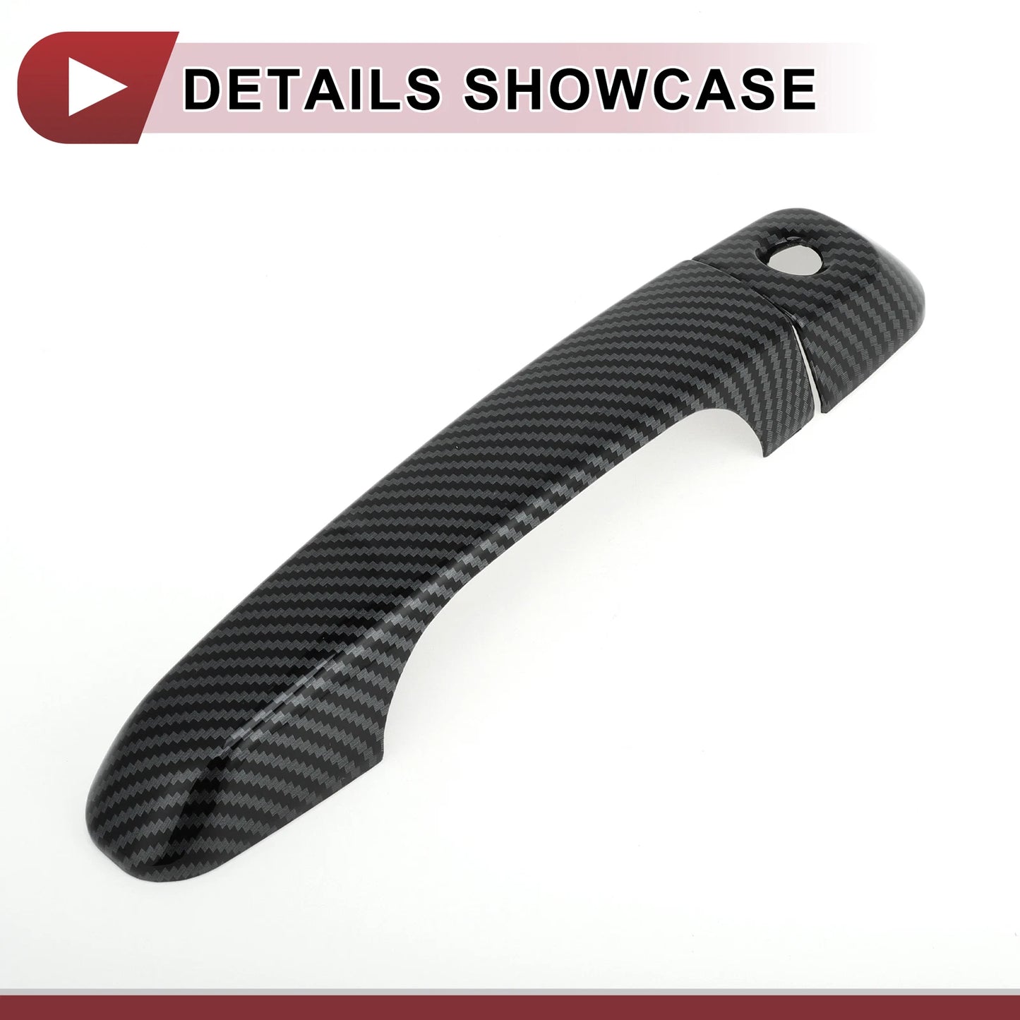 Car Door Handle Cover Set for Toyota Land Cruiser Prado (2009-2023) Black ABS
