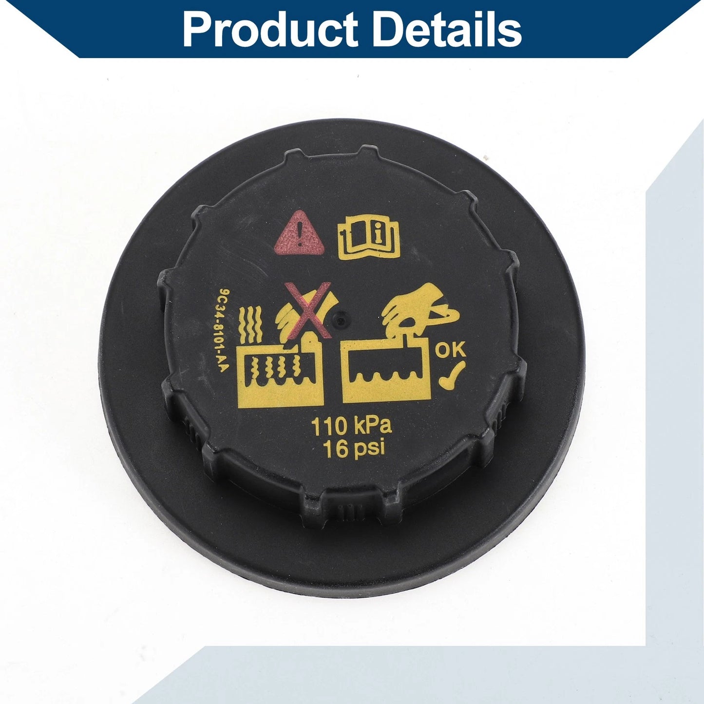 Coolant Cap for Ford F-150 F-250 F-350 Explorer Edge Expedition Mustang (2000-2023)