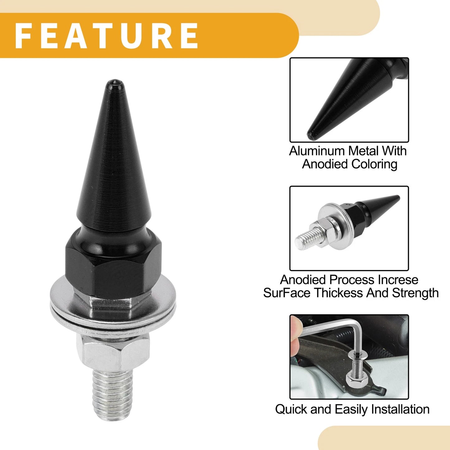 License Plate Screws Cover M6 54mm 4 x for Universal Motorcycle