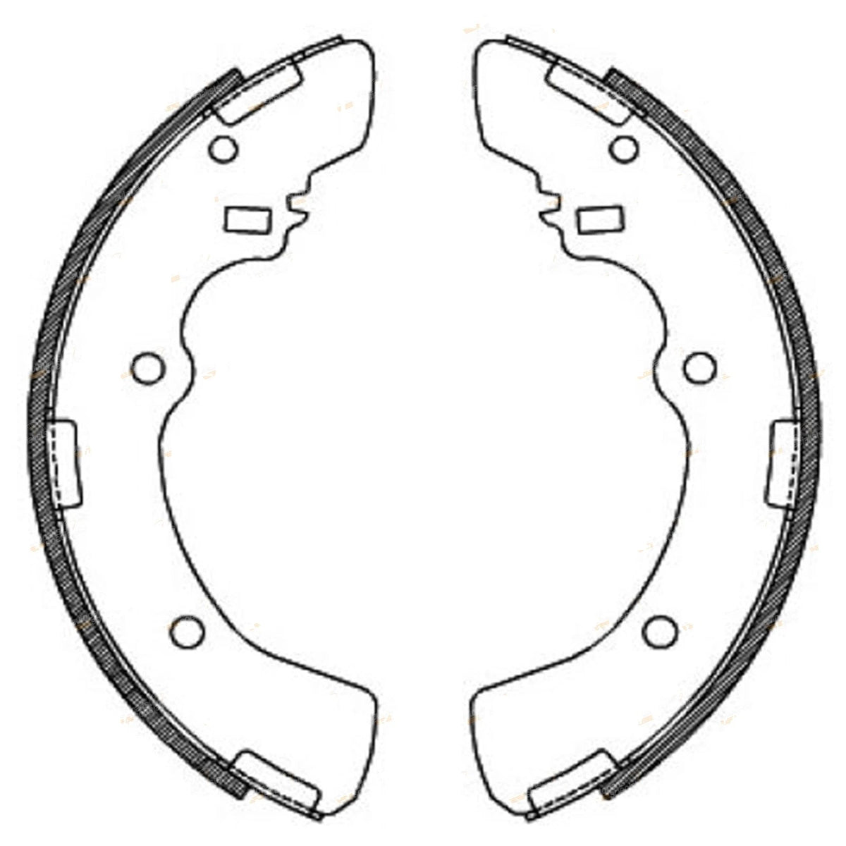 Rear Brake Shoe Set for Mitsubishi L300 Starwagon (1986-1994)