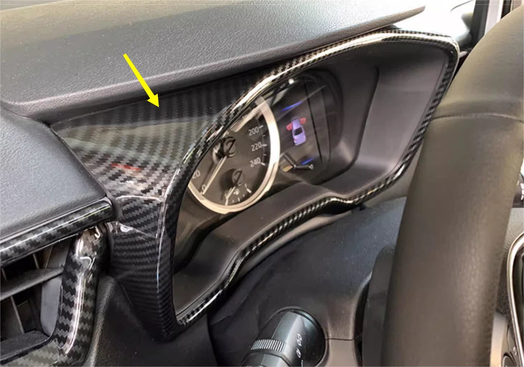 Dashboard Panel Lid Carbon Fiber Cover Trim for Toyota Corolla (2020-2024)