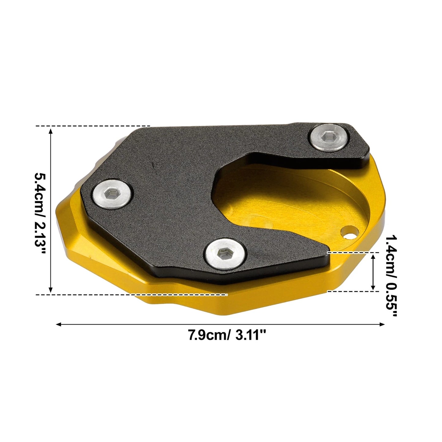1 Set Motorcycle Kickstand Pad Replacer for Kawasaki Z900RS Gold (2018–2022)