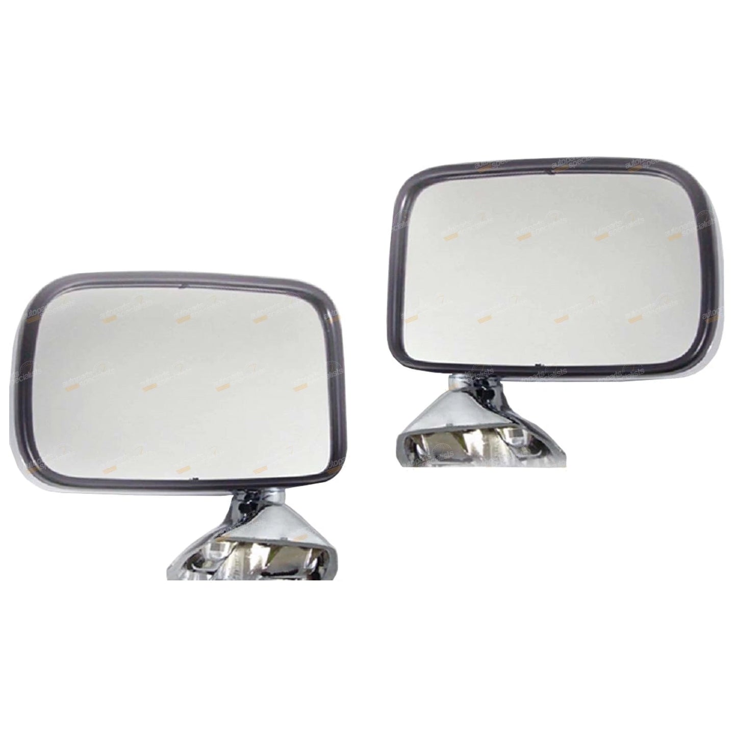 LH+RH Chrome Side Door Mirrors Pair for Toyota Hilux (1983–2004)