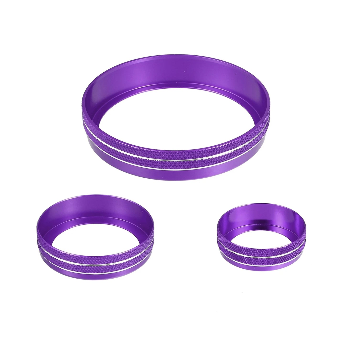 6 x Purple Aluminum Alloy AC Control Knob Covers for Ford Bronco (2021-2022)