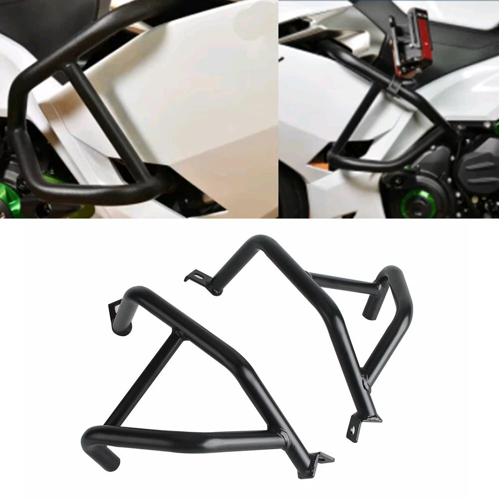 Black Engine Guard Crash Bar Protector for Kawasaki Ninja 250 400 (2018)