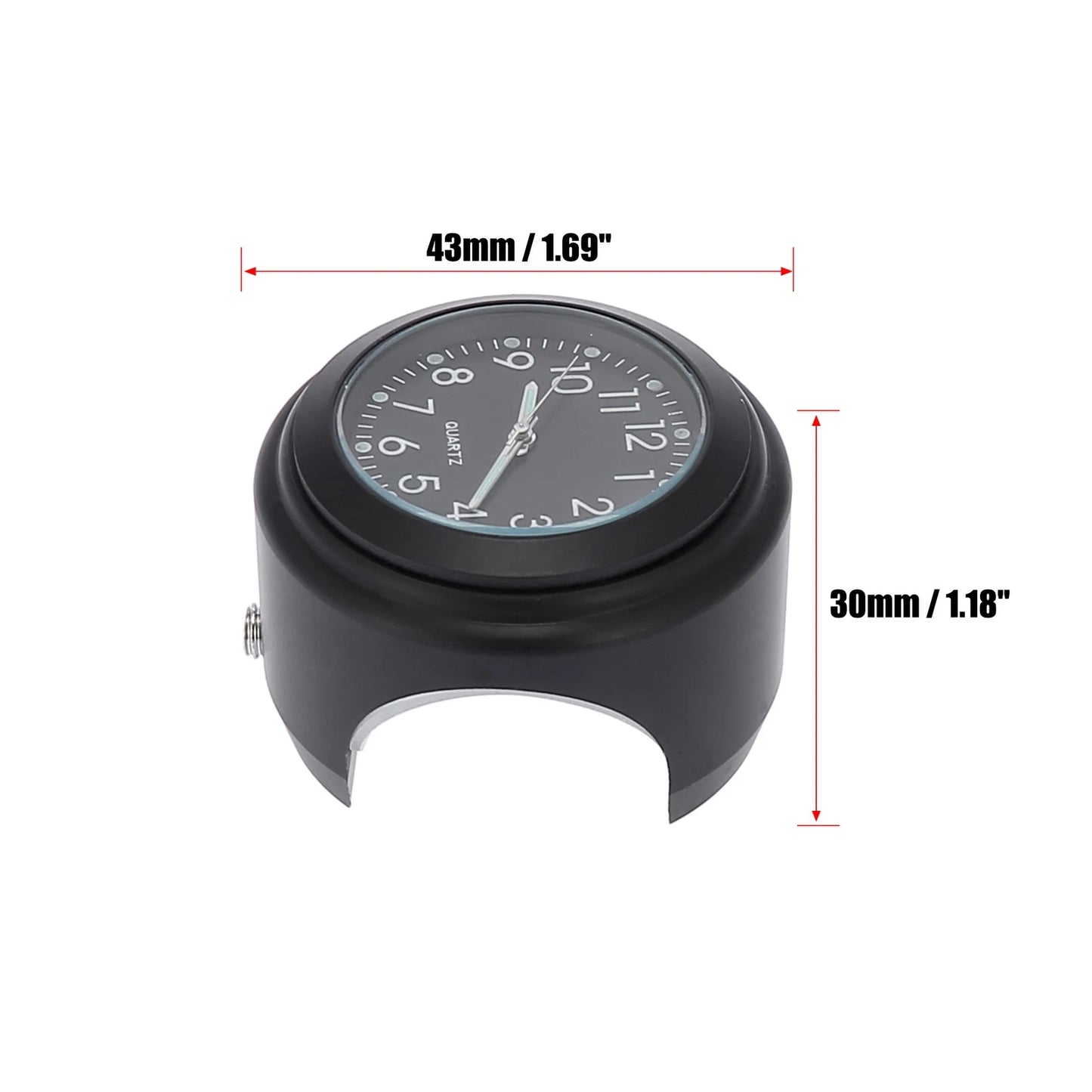 1x Watch Dial Clock Set for Motorcycle Handlebar Mount