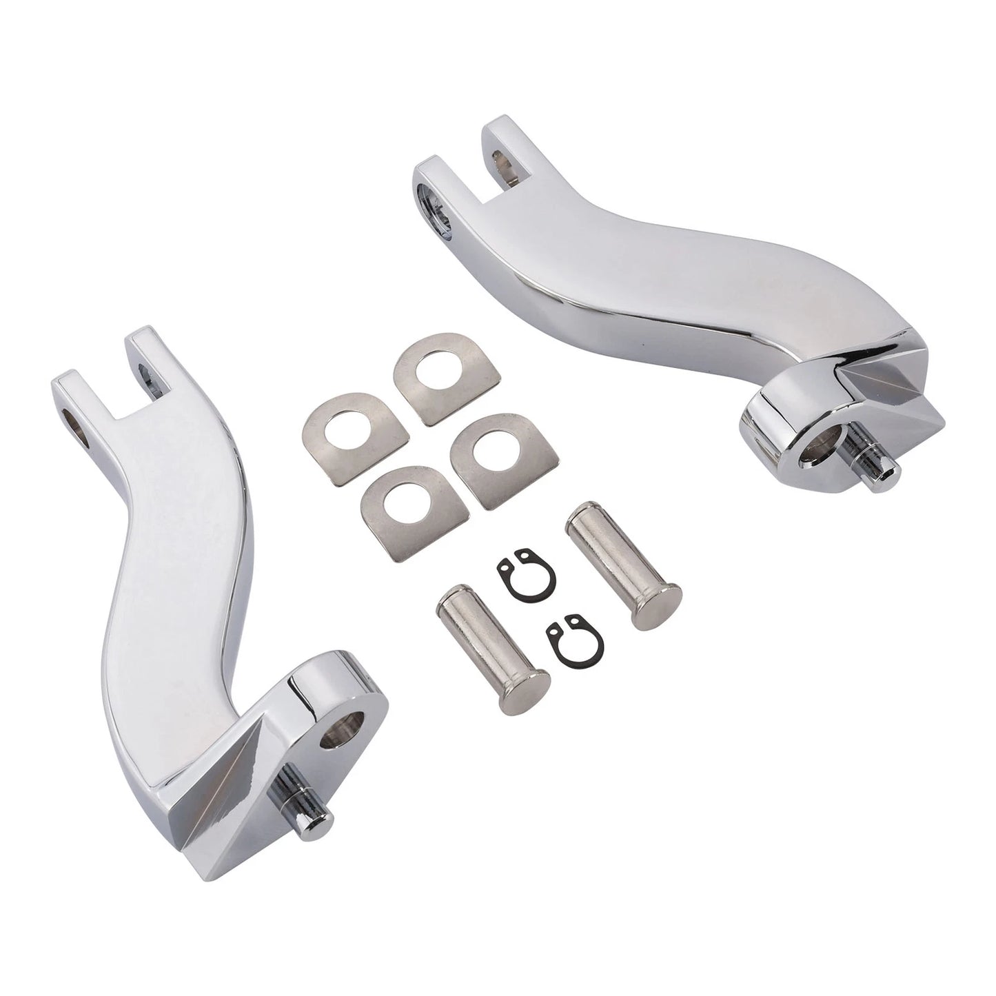 Chrome Passenger Footpeg Mount Bracket for Harley Road Glide King (1993-2025)