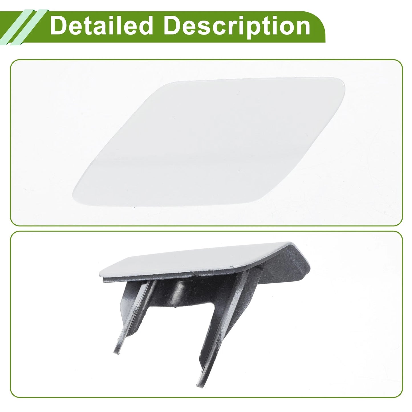 Front Left Washer Nozzle Cover for BMW 320i (2013-2018) White