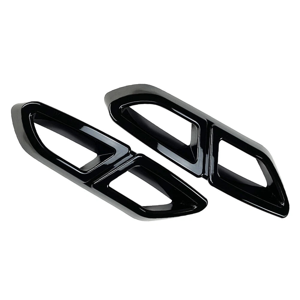 Black Rear Exhaust Muffler Tail Pipe Cover Trim for VW Passat Variant (2016-19)