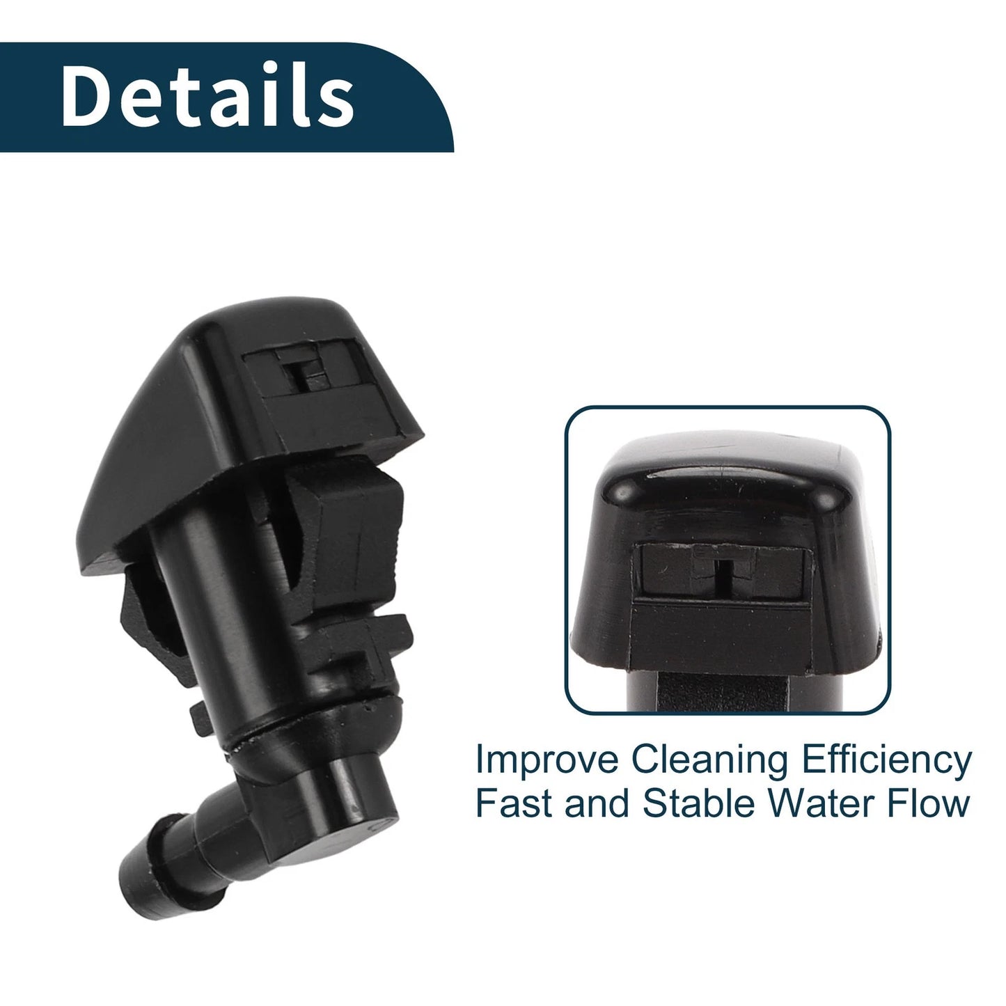 Windshield Washer Nozzle & Gasket, Fluid Hose for Jeep (2011-2018)
