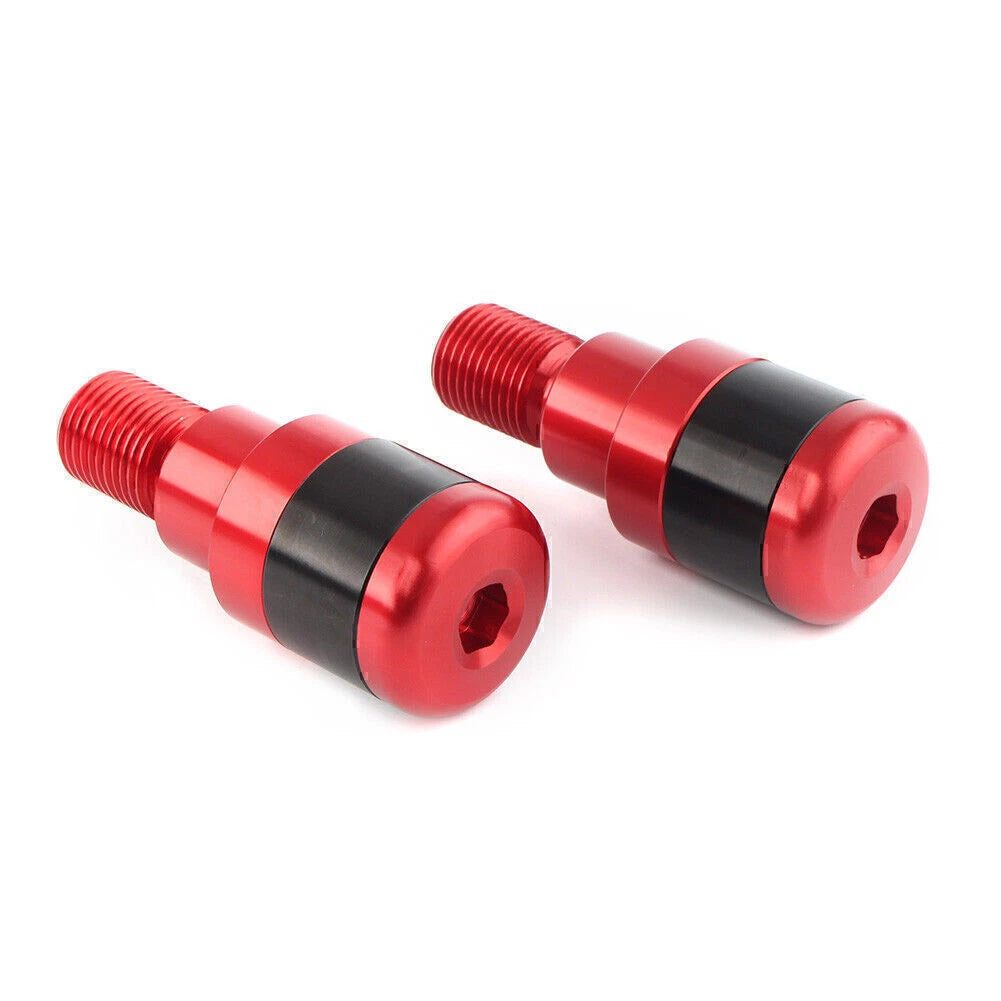 Red Handle Bar End 7/8" Handgrip Plugs for Yamaha MT-07 MT-09 MT-10 (2014-2023)