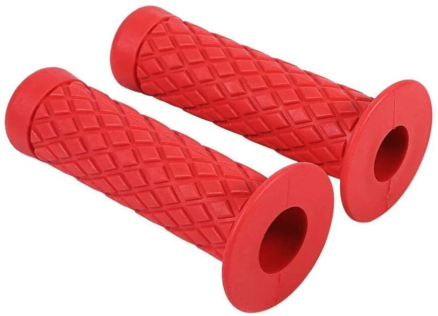 Red Motorcycle Gel Hand Grips 7/8in for Sports Bike