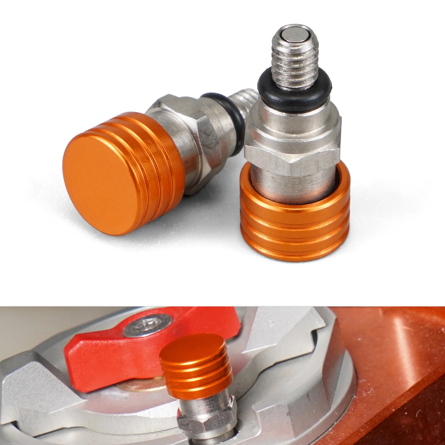 M4x0.7 Front Fork Air Bleeder Valves for KTM 125 250 350 450 (2011-2023)