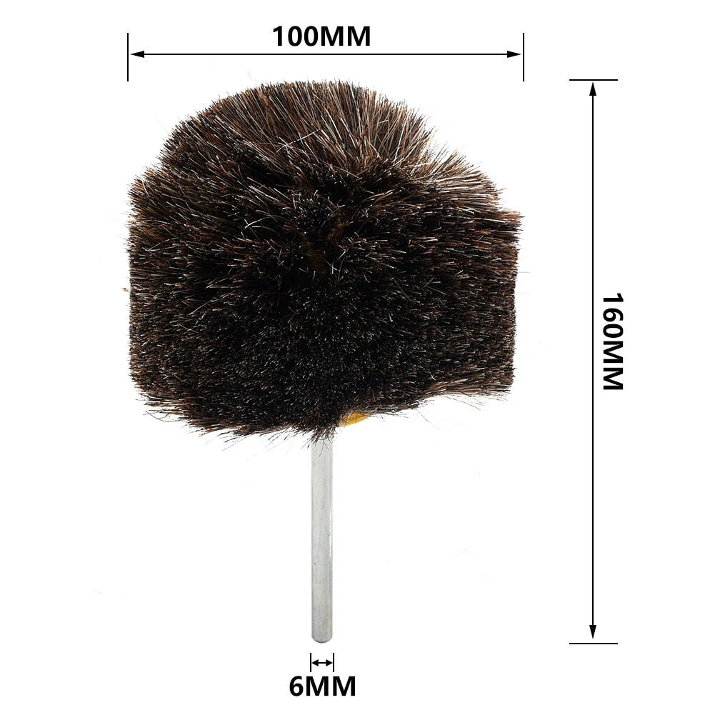 4" Horsehair Polishing Wheel Buffing Brush for Wood & Metal Rotary Tool