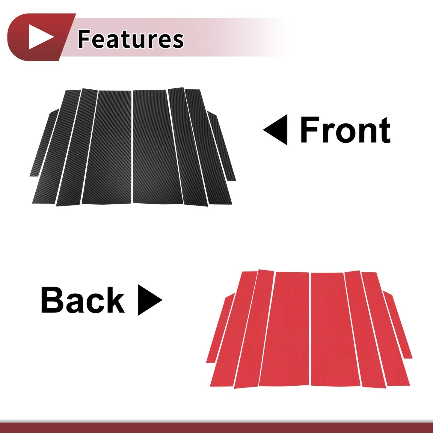 8 Pcs Carbon Fiber Car Door Pillar Window Trim for Toyota Noah (2008-2013)