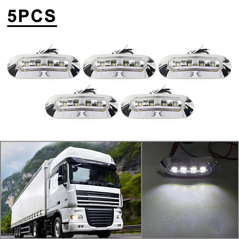 5 x 4 LED Side Clearance Marker Lights for Truck Trailer Pickup 12V 24V