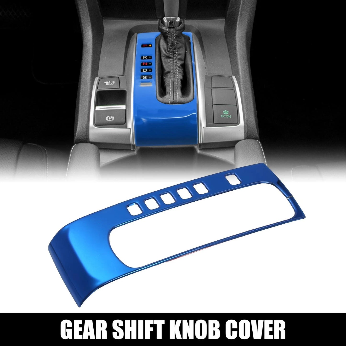Blue Gear Panel Frame Shift Knob Trim for Honda Civic (2016-2021)