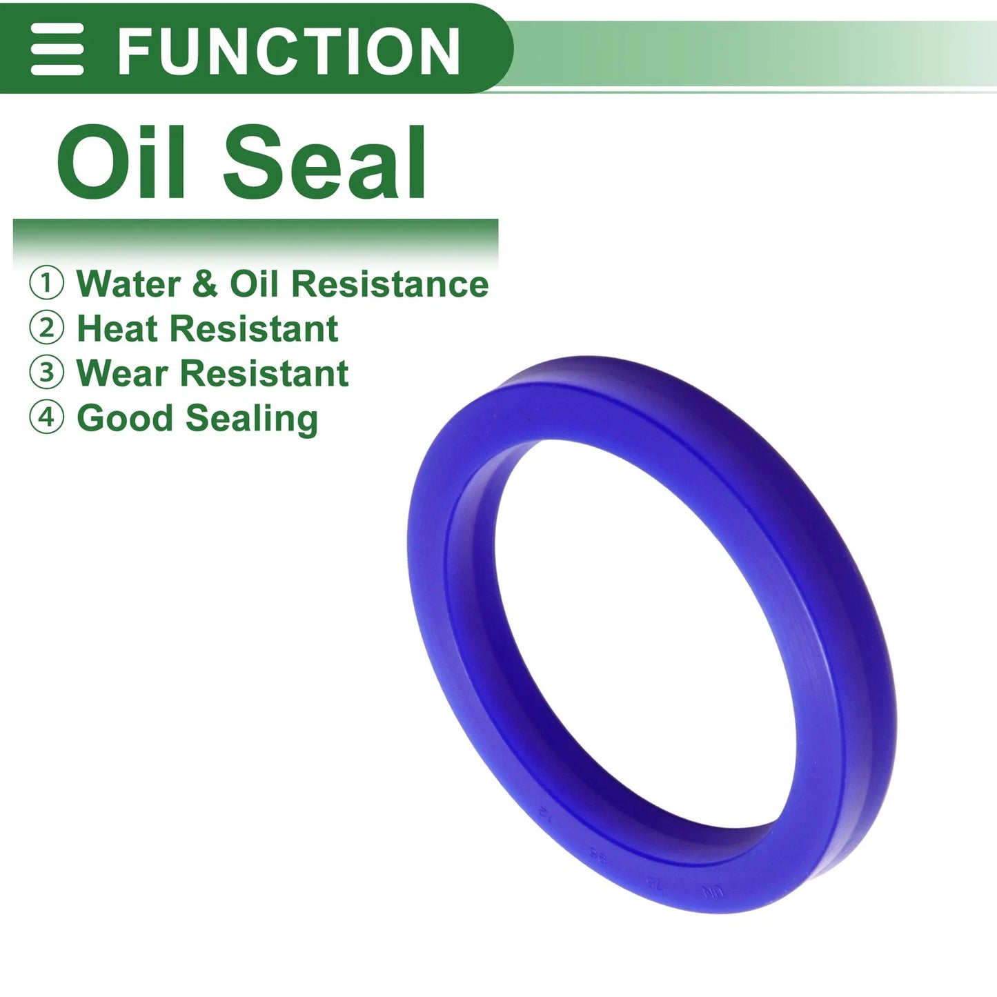 Oil Seal / 75x95x12mm / TPU Rotary Shaft Seal High Pressure Blue 5 Pcs for Make