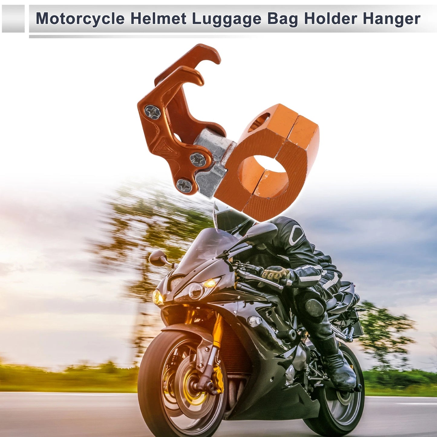 Square W/ Fingerprint Hook / 1 Pcs Orange 72mm / Motorcycle