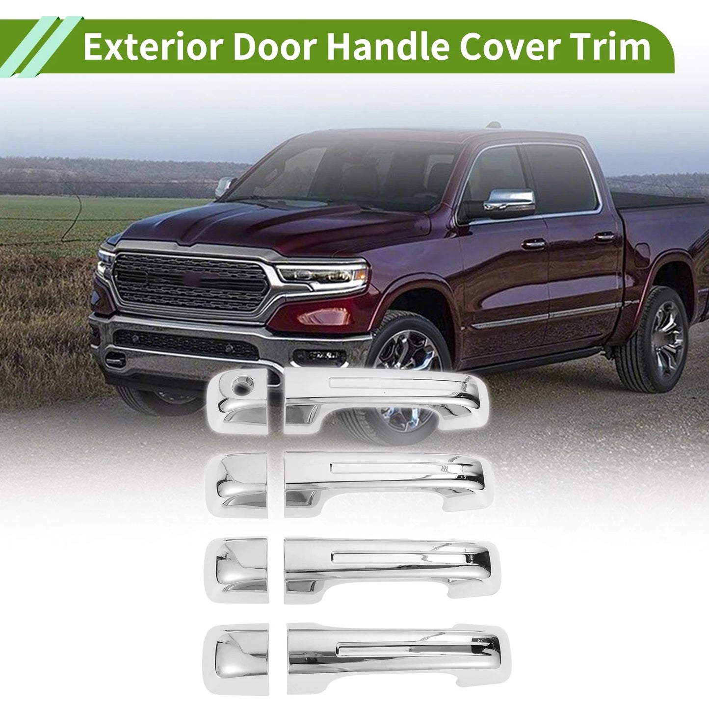 Door Handle Cover Trim for Dodge Ram 1500 (2019 - 2024) ABS
