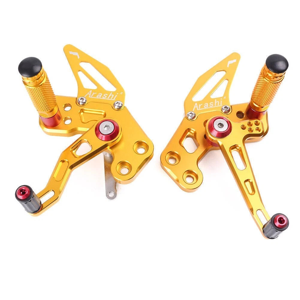 Adjustable Rearsets Foot Pegs for Kawasaki Z125 (2016-2018) Gold