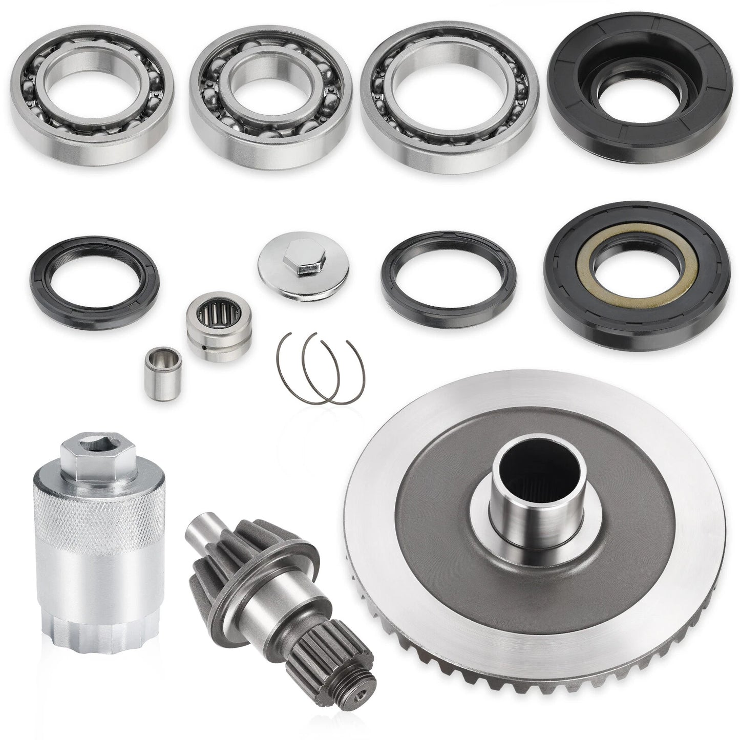 Rear Diff Ring & Pinion Gear with Nut Tool for Honda Rancher TRX400 (2004–2007)