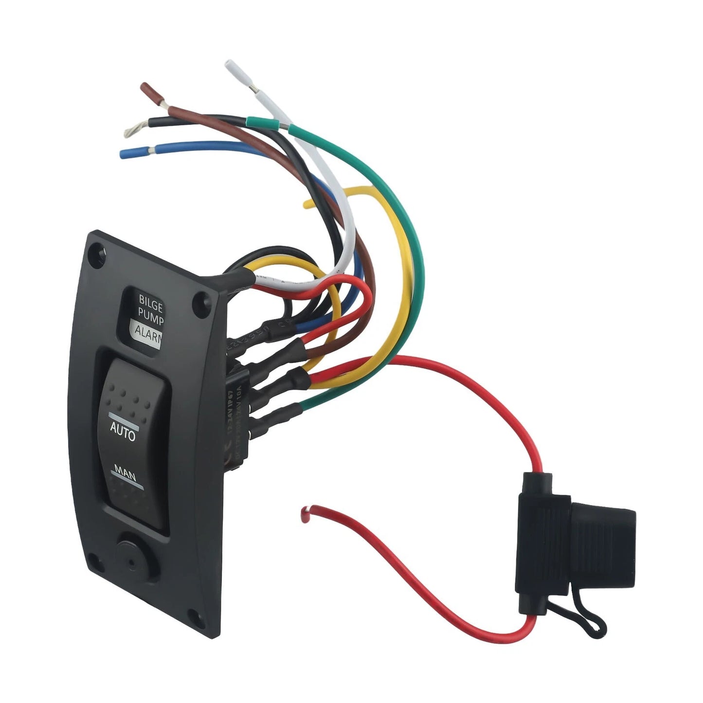 Switch Panel Pump / DC 12V 20A / Curved Waterproof ON-OFF-ON
