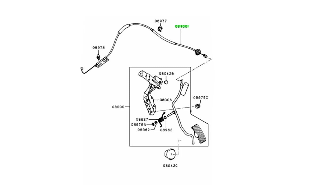 Accel Cable for Mitsubishi Lancer 1.6L 4G18 (2000-2007)