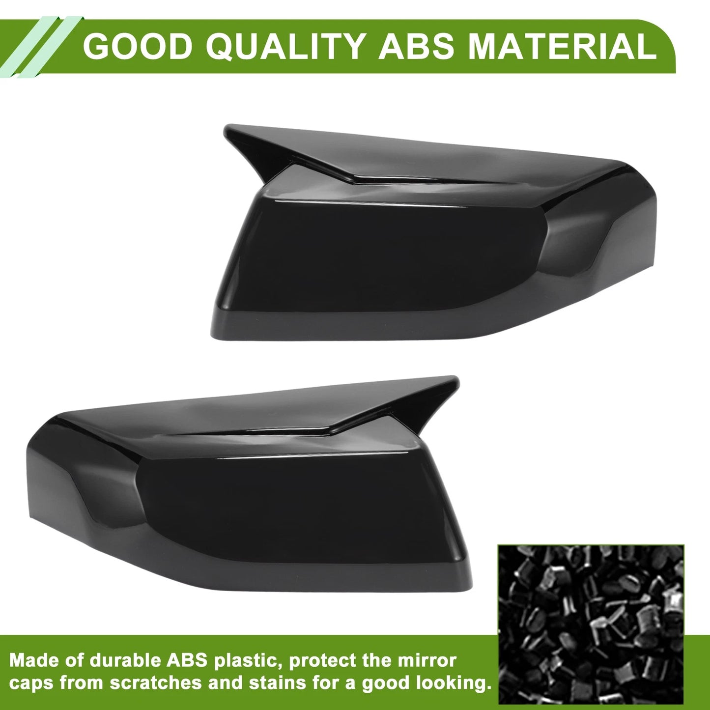 1 Pair Mirror Cover Cap Gloss Black for Chevrolet Colorado (2023 - 2025)