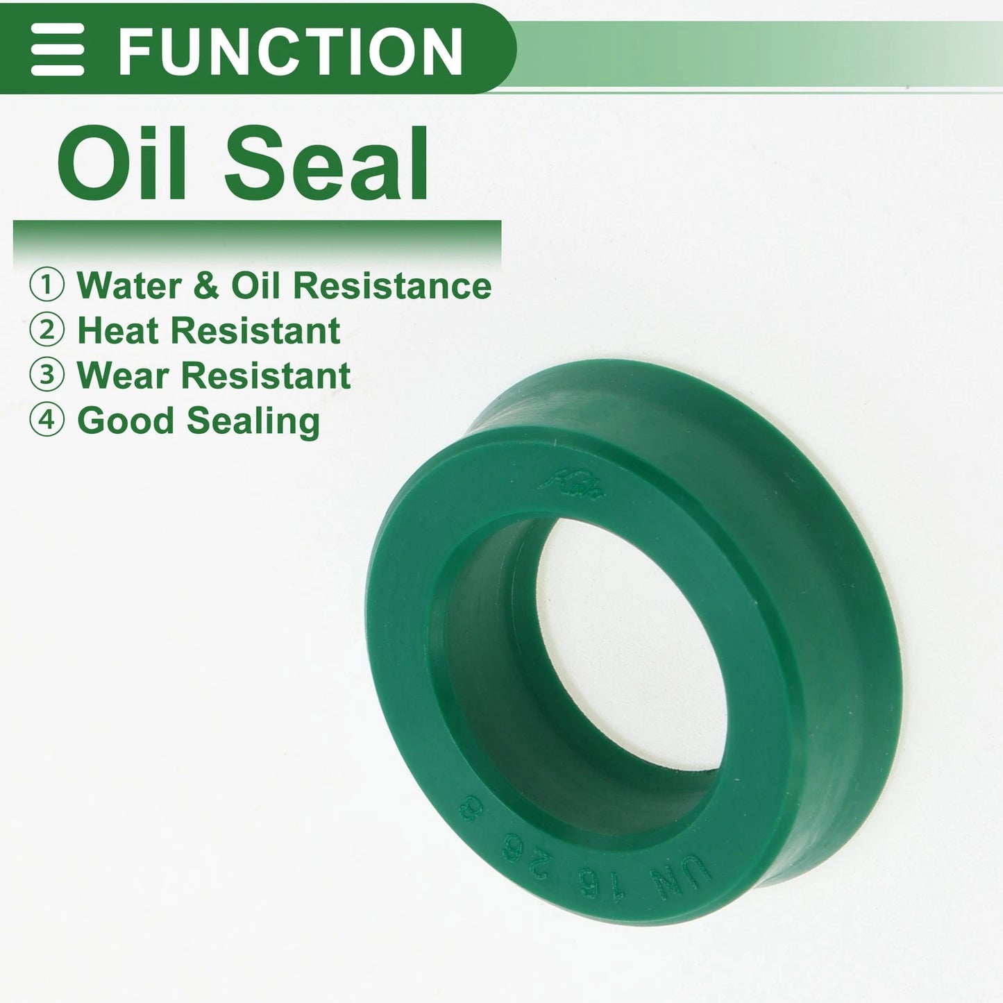 Oil Seal / 16x26x8mm / TPU Rotary Shaft Seal Green 5 Pcs for Make Model