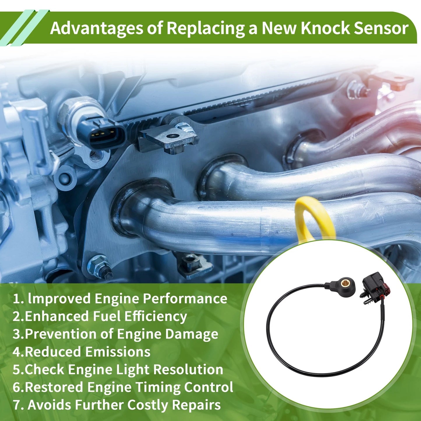 Ignition Knock Sensor for Ford Escape 2017-2019 (1 x)