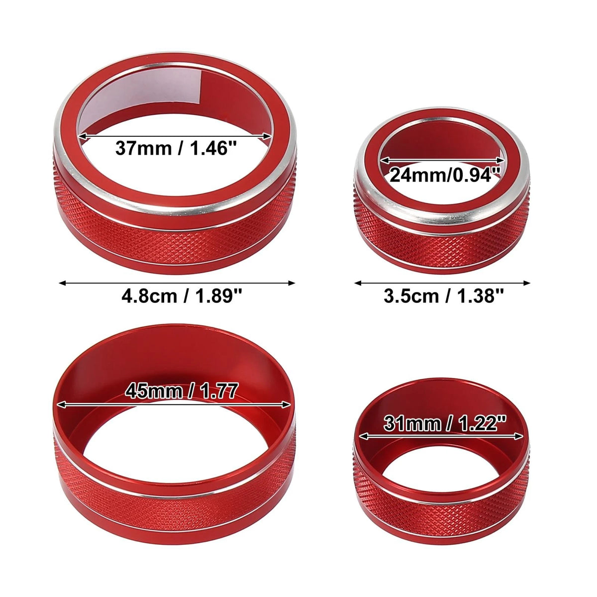 3pcs AC Climate Control Knob Rings for Subaru Forester, Impreza (2008-2023)