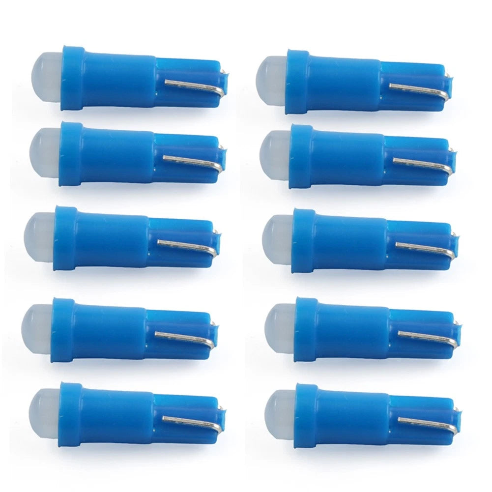 10 x T5 LED Blue Light Indicator Bulbs for Car Dashboard Gauge