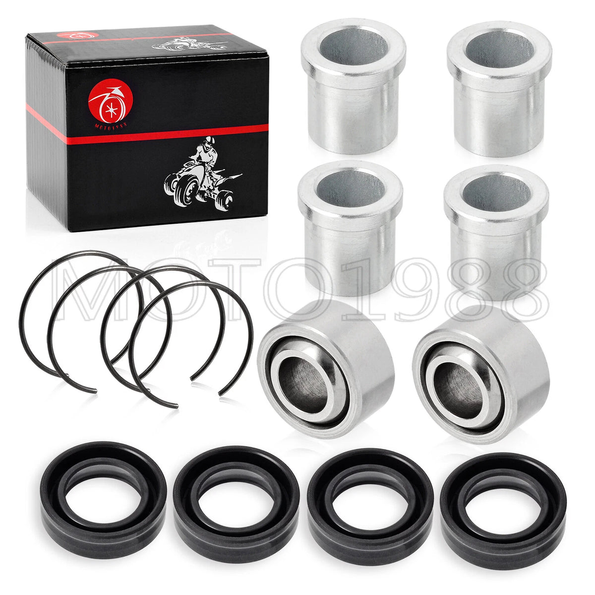 Front Lower/Upper A-Arm Bushings for Honda Sportrax 400 TRX400EX (1999-2008)