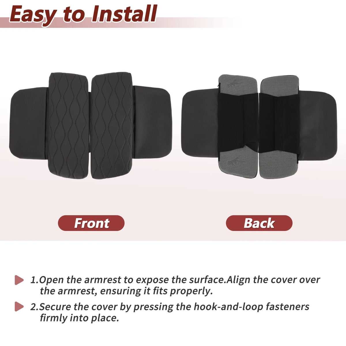 Center Console Cover for BMW X5 G05 (2019-2025) Napapi & PVC Armrest Black