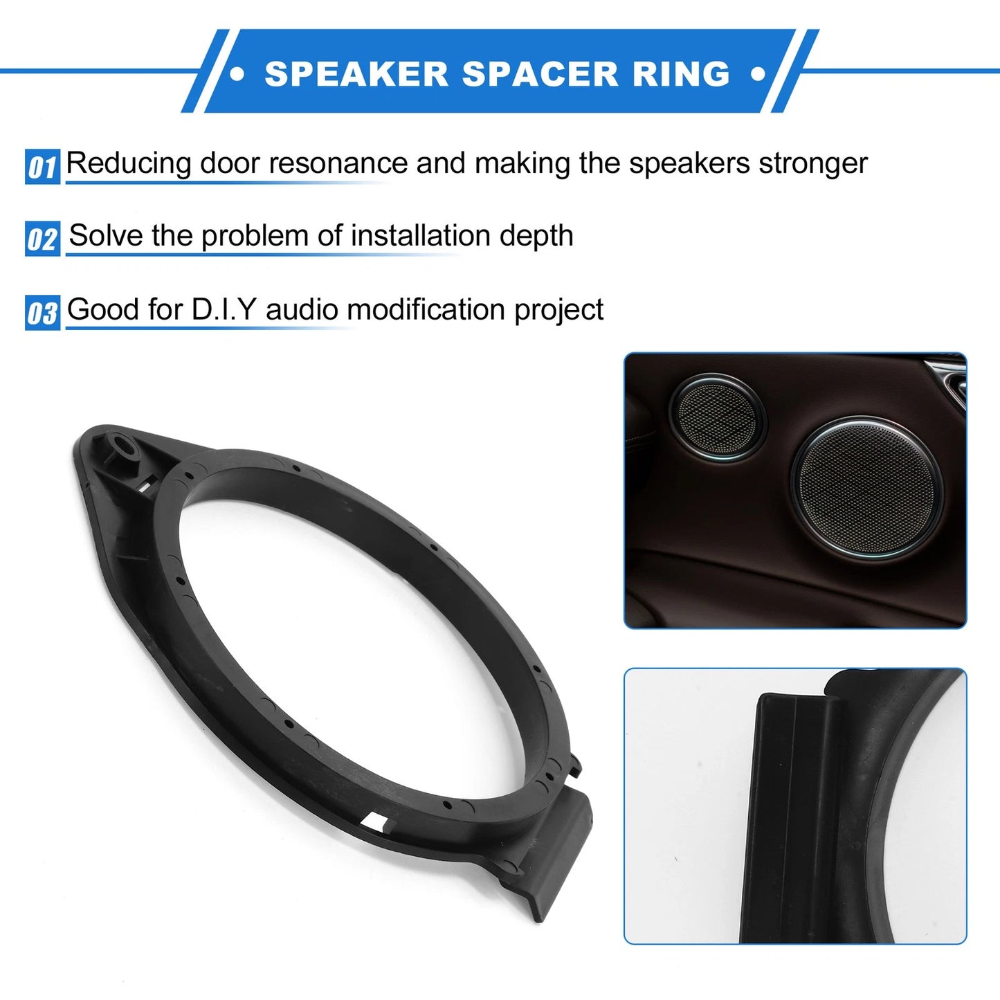 Speaker Spacer Ring / 2 x 6.5'' / Tweeter Spacer Adapter for Hummer H2