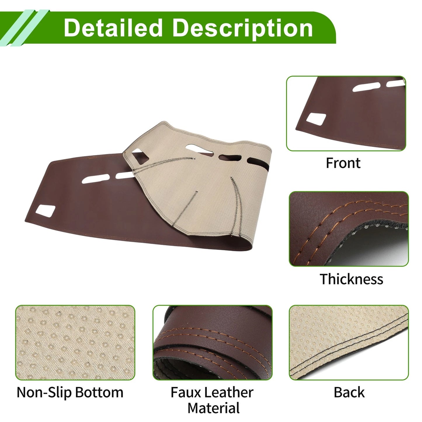 Dashboard Cover Mat for BMW M3 2009-2013 - Brown Dash Cover
