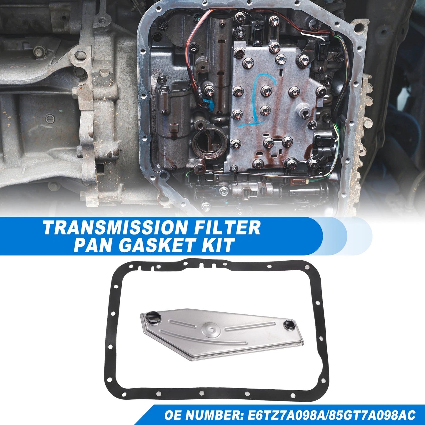 Transmission Filter Oil Pan Gasket Kit for Ford A4LD-E (1985-1996)