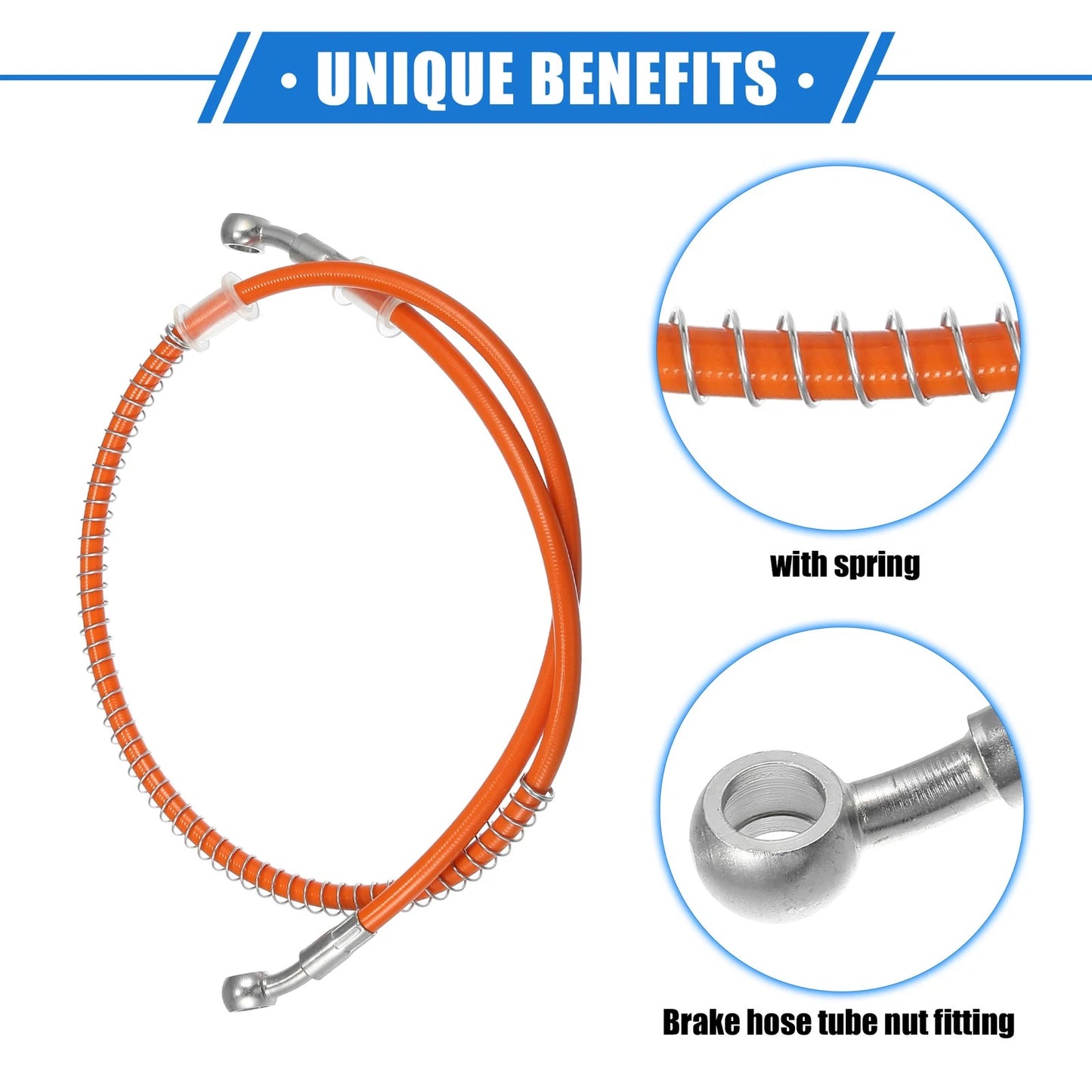 Hydraulic Brake Hose Line Pipeline 90cm 35.43" 10mm 0.39" for Motorcycle