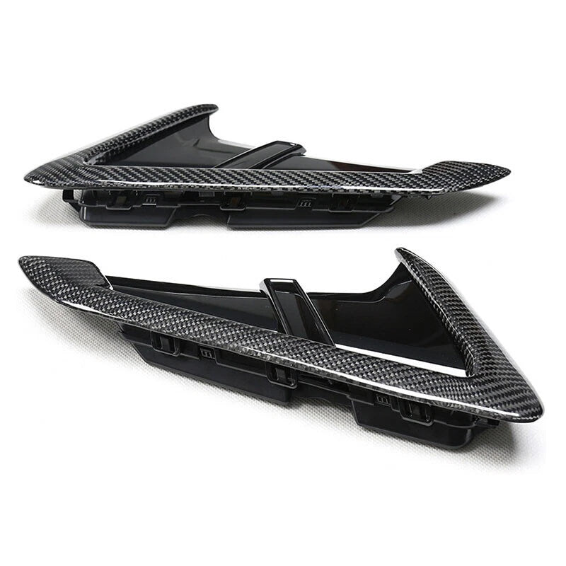 Real Carbon Fiber Side Fenders Air Vent Cover Trim For BMW X3 X3M X4M 2018-2019
