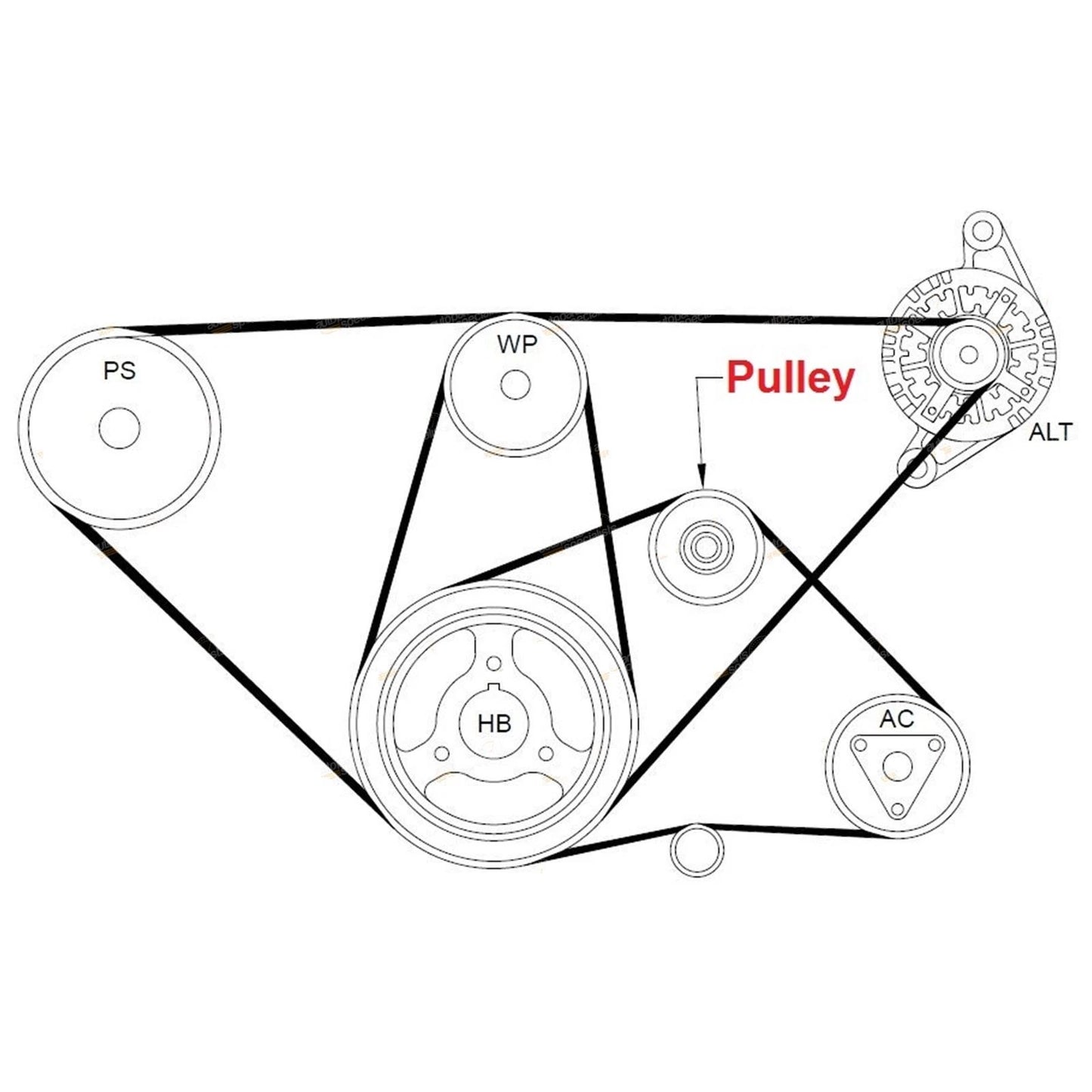 Pulley V-Belt Tensioner for Patrol GQ Y60 GU Y61 TD42 TD42T