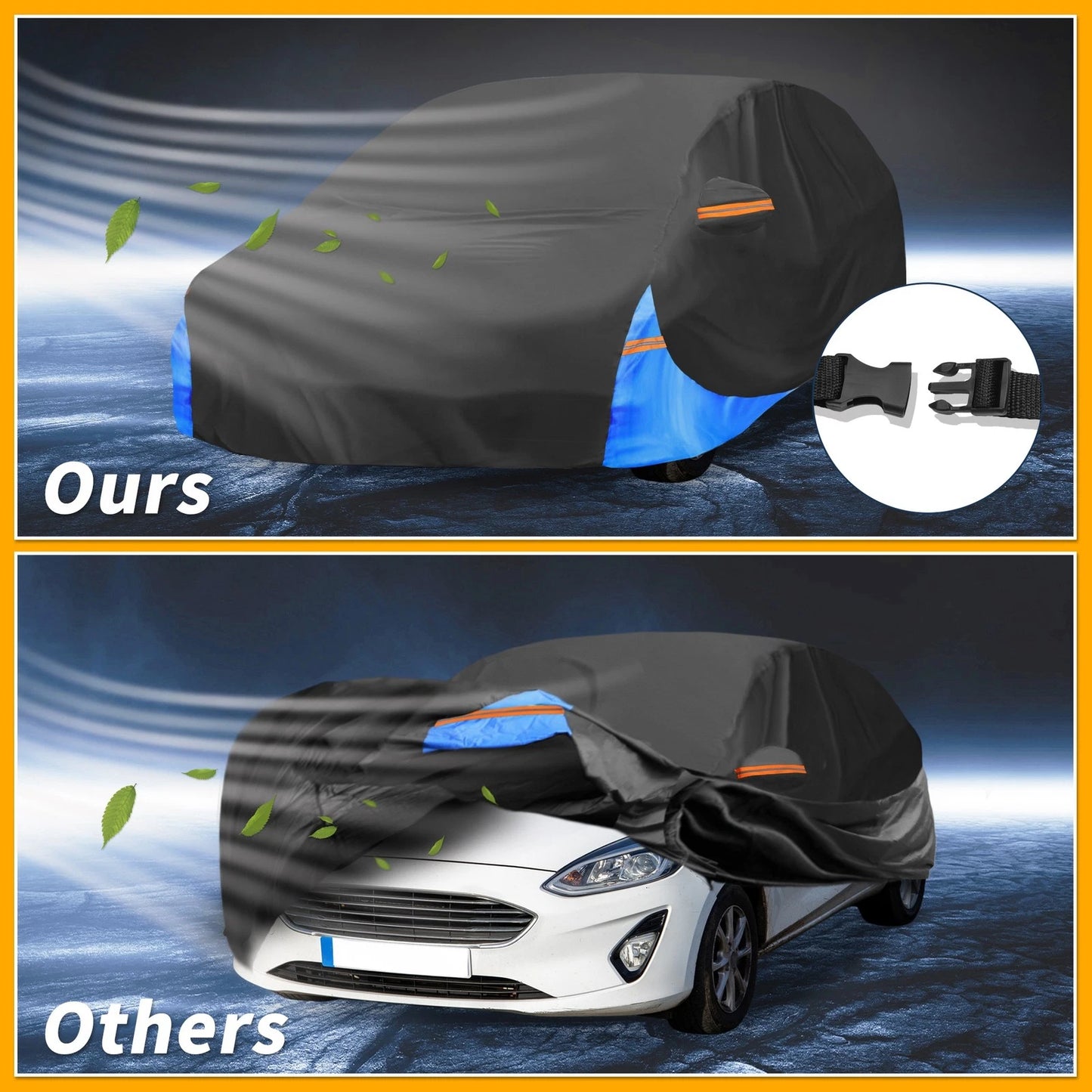 Waterproof All Weather Car Cover for Ford Fiesta (210D-PU) 2011-2023