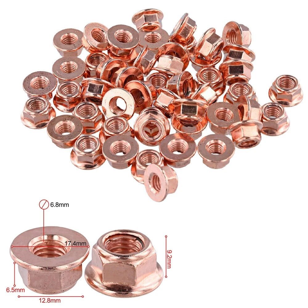 Lock Nuts M8x1 25 for Exhaust Manifolds 50 pcs