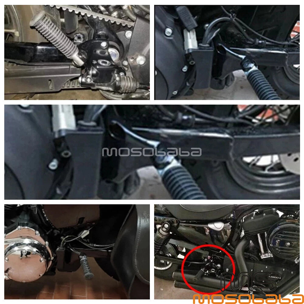 Rear Passenger Foot Pegs for Harley Sportster 883 XL1200 (2004-2023)