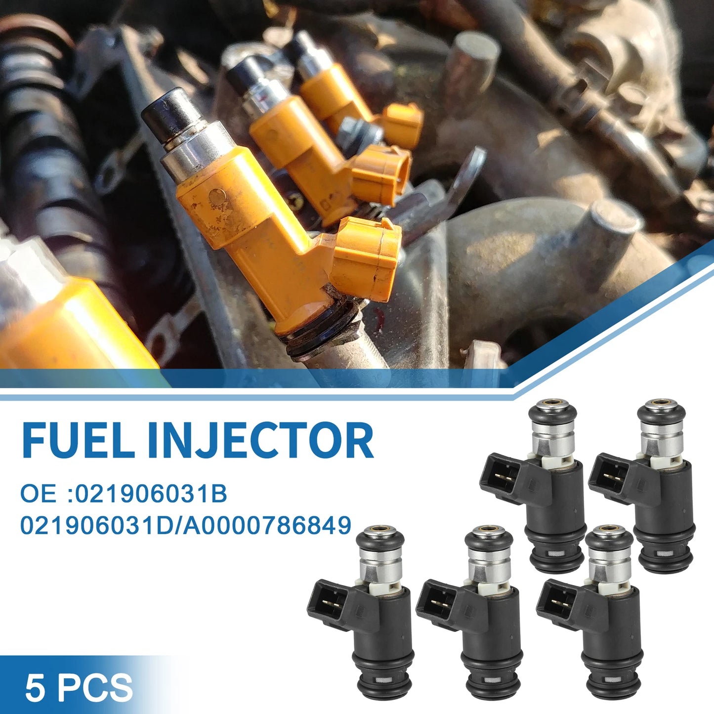 Fuel Injector 2 x for VW Golf 1992-1997 2.8 VR6 Black
