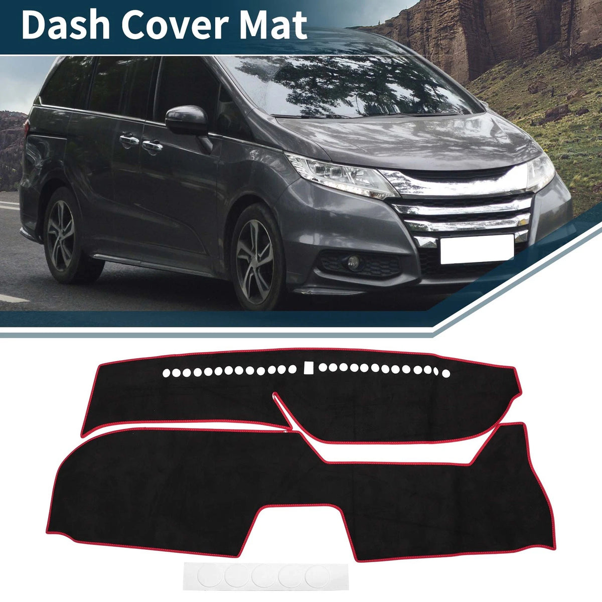 Dashboard Cover Mat for Honda FREED GB5/6/7/8 (2016-2024) Protector Pad Black Red