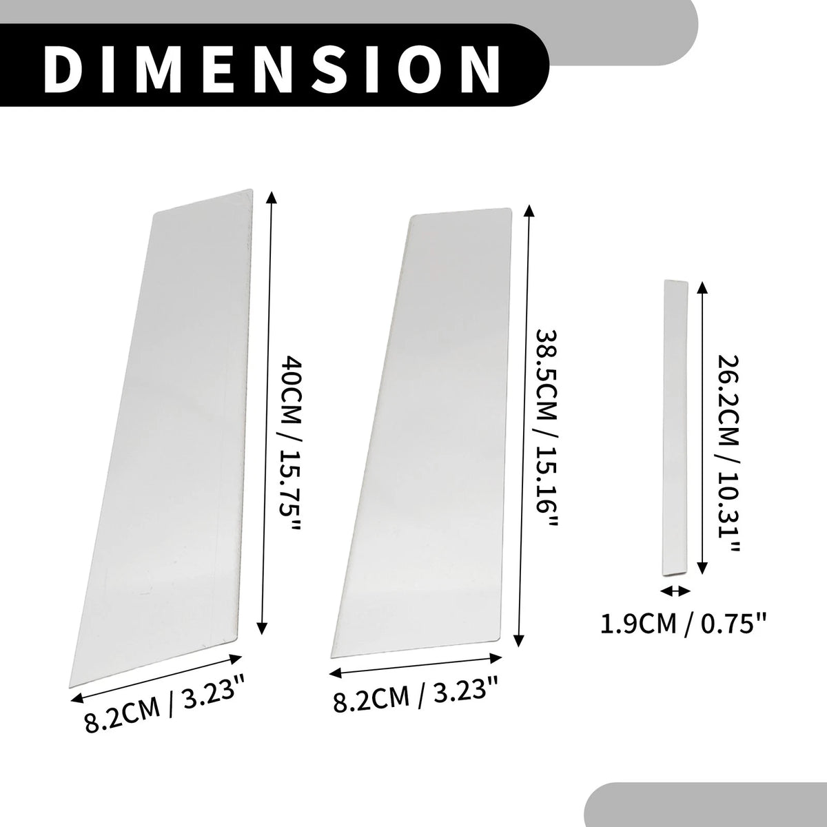 6 Pcs Car Pillar Window Trim for Lexus Sedan 4-Door (2021-2023) Chrome Silver