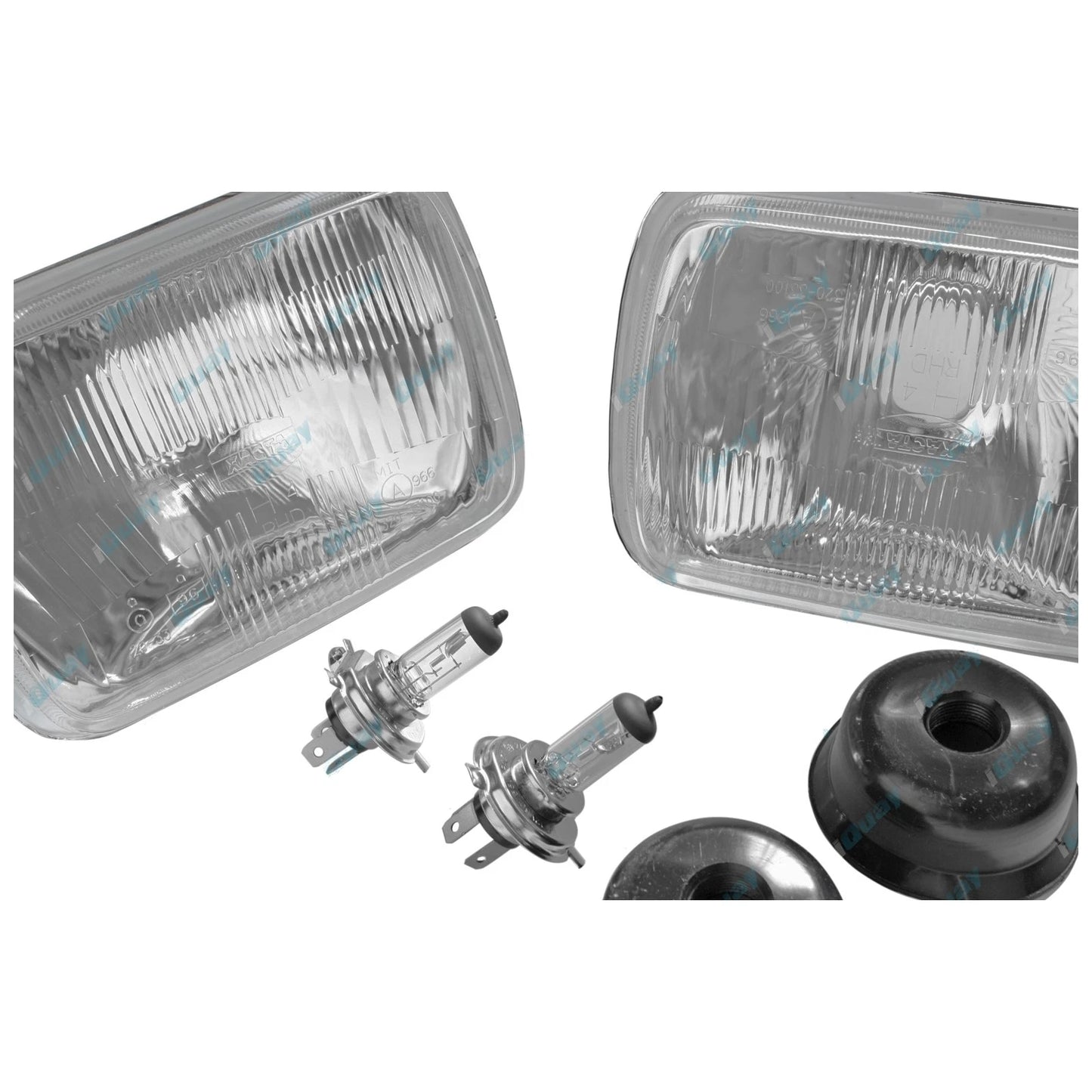 LH & RH Universal Headlights Pair with Globes for Toyota Townace Liteace Celica (1983-1996)