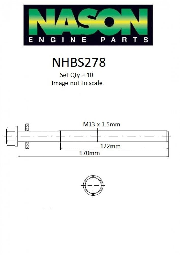 CYLINDER HEAD BOLT SET for Holden Cruze JH 2.0L Z20D1 (2011-2015)